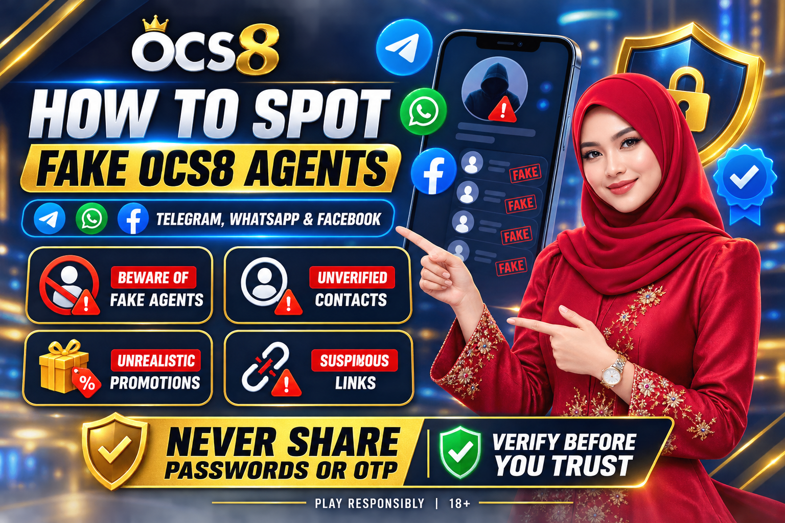 How to Spot Fake OCS8 Agents on Telegram, WhatsApp &